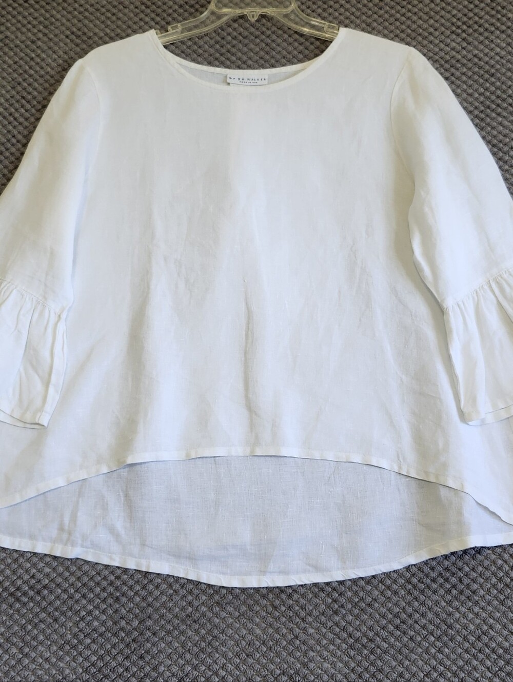 bryn Walker White 100% Linen Top M